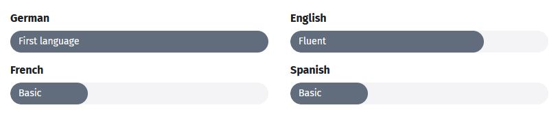 Language skills on XING