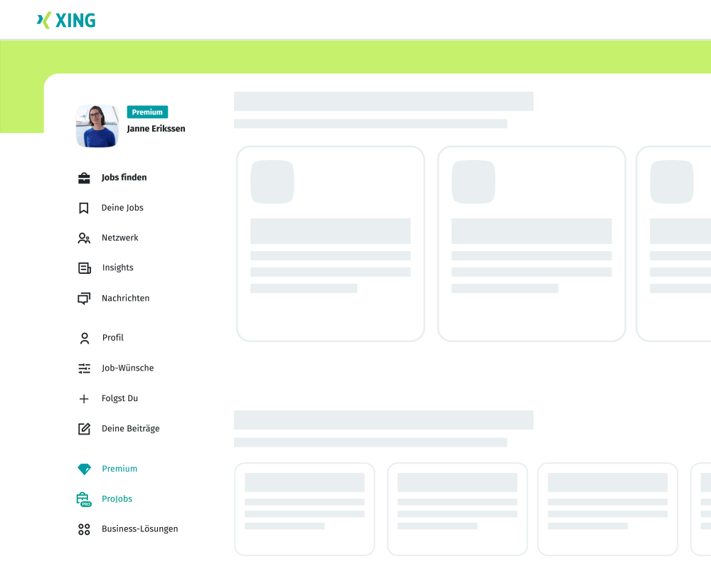 Die neue XING Navigation