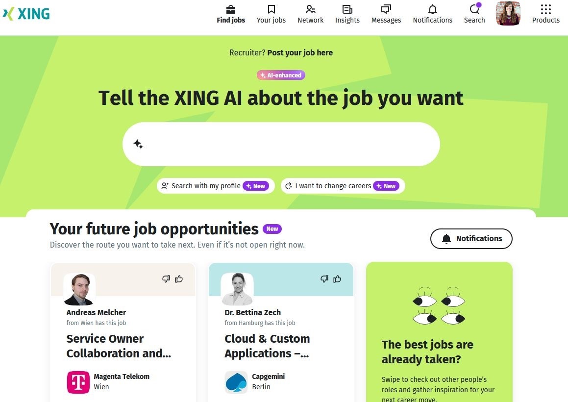 Find jobs at XING