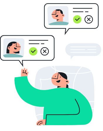 Figur mit XING Kontaktanfragen