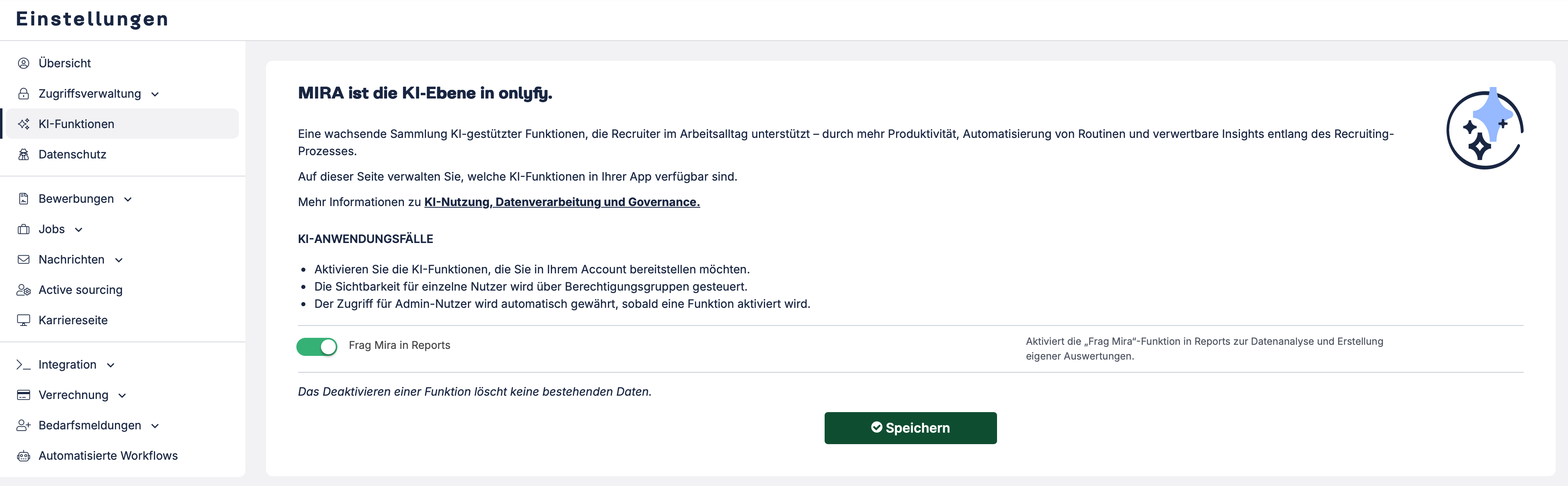 KI-Einstellungen in onlyfy